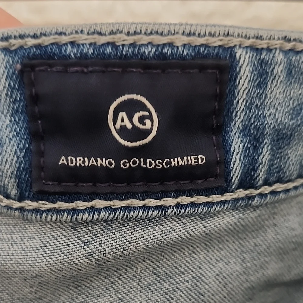Ag Adriano Goldschmied Blue Skinny Jeans with Distressed Detailing - Picture 2 of 10